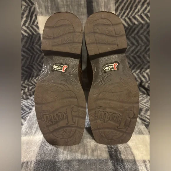 Justin Boots Brown and Teal Boots - Picture 6 of 11